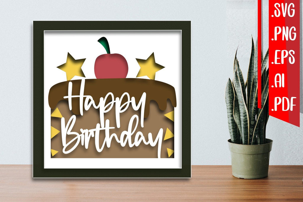 BUNDLE | Birthday Layered Papercut Svg Eps Ai Png Pdf - So Fontsy