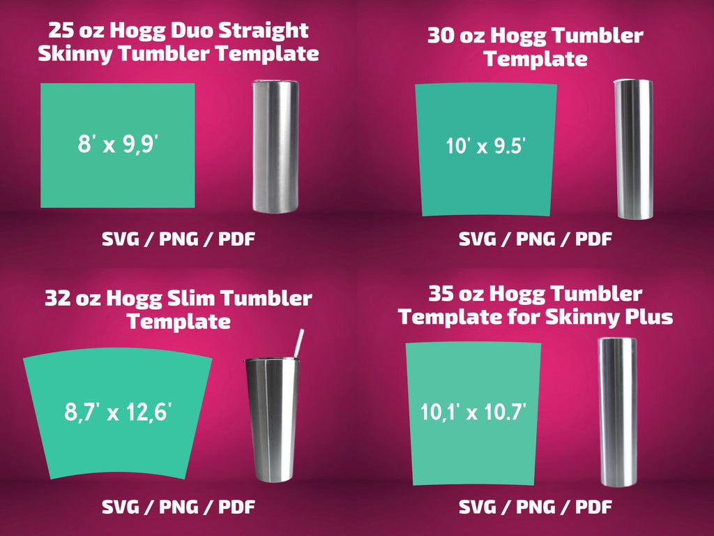 Hogg Tumbler Template SVG Bundle Set 1 Sublimation Templates for Popular Hogg  Tumbler Wrap Svg 