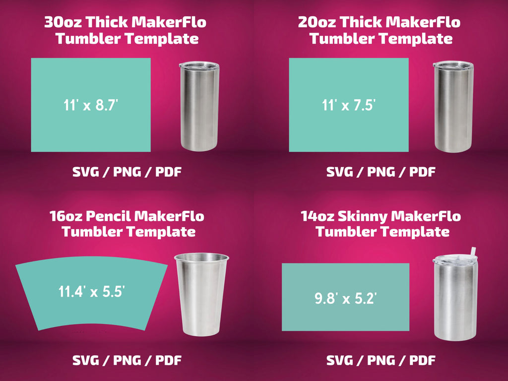 MakerFlo 30 oz Skinny Sublimation Blank Steel Tumblers | Michaels