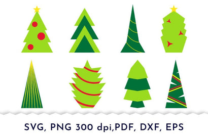 Bundle of new year trees. SVG PNG. SVG Angelina Semenova 