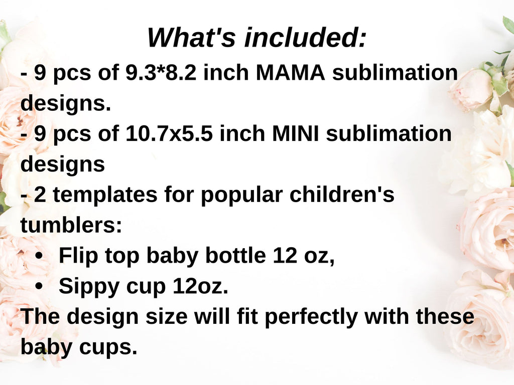12 oz flip top kids straight tumbler template for sublimation - So Fontsy
