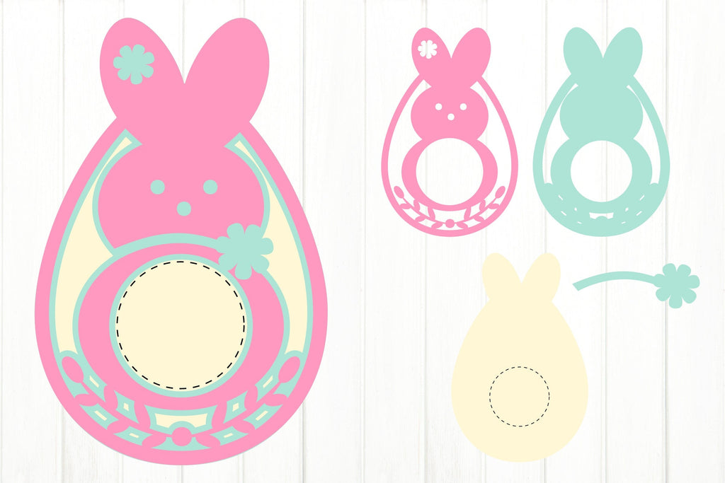 Bunny Candy Dome SVG. Easter Egg Holder SVG - So Fontsy