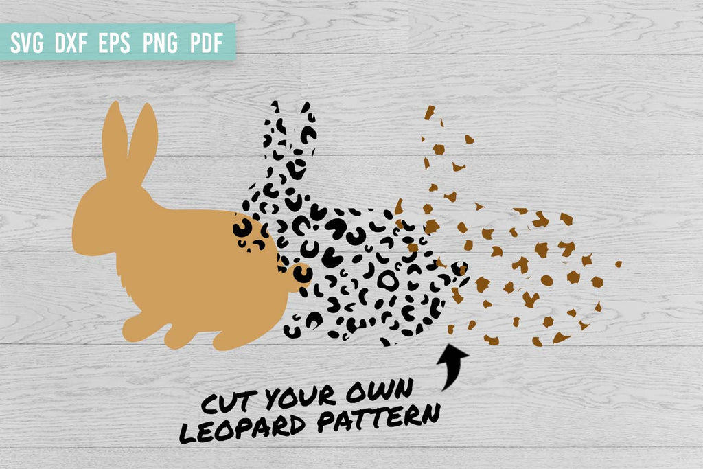 Easter Bunny Leopard SVG, Bunny Leopard Print SVG, Leopard