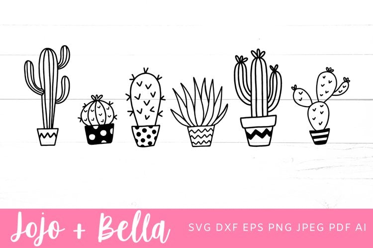 Cactus Svg, Cactus Svg Bundle, Cactus Png, Cactus Clipart, Succulent Svg,  Cactus Cut File, Svg files for Cricut, Silhouette, Sublimation