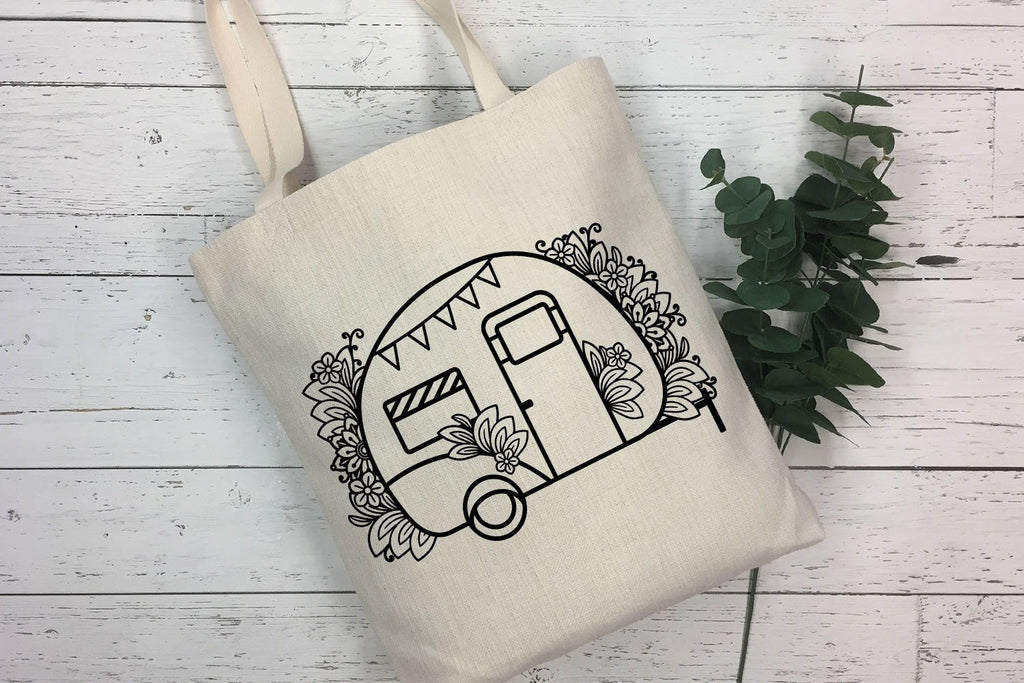 Camping Gift, Camping Tote Bag, Camping Gear, Camping Bag, Happy Camper,  Camper Gift, Tote Bag, Travel Bag, Canvas Bag, Personalized Tote 