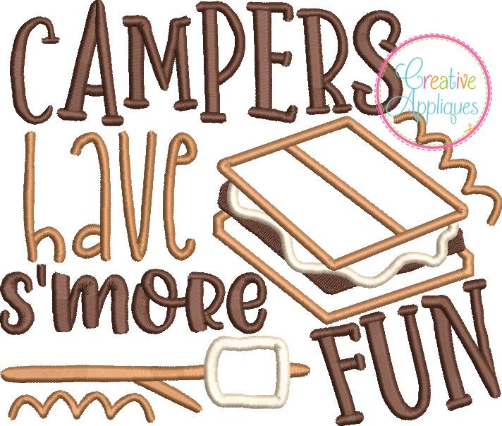 Campers Have S'more Fun Applique - So Fontsy