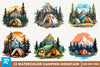 Camping Mountain Clipart Bundle Sublimation Regulrcrative