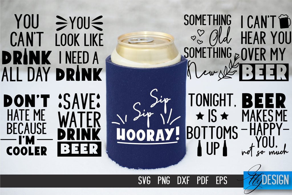 Can Holder SVG Bundle, Can Cooler SVG, Can Koozie Designs By Fly Design