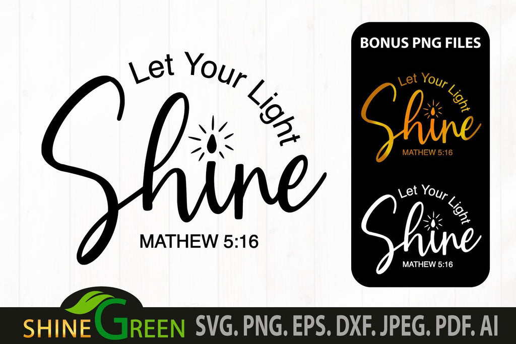 Candle SVG - Let Your Light Shine Christian Quote SVG - So Fontsy