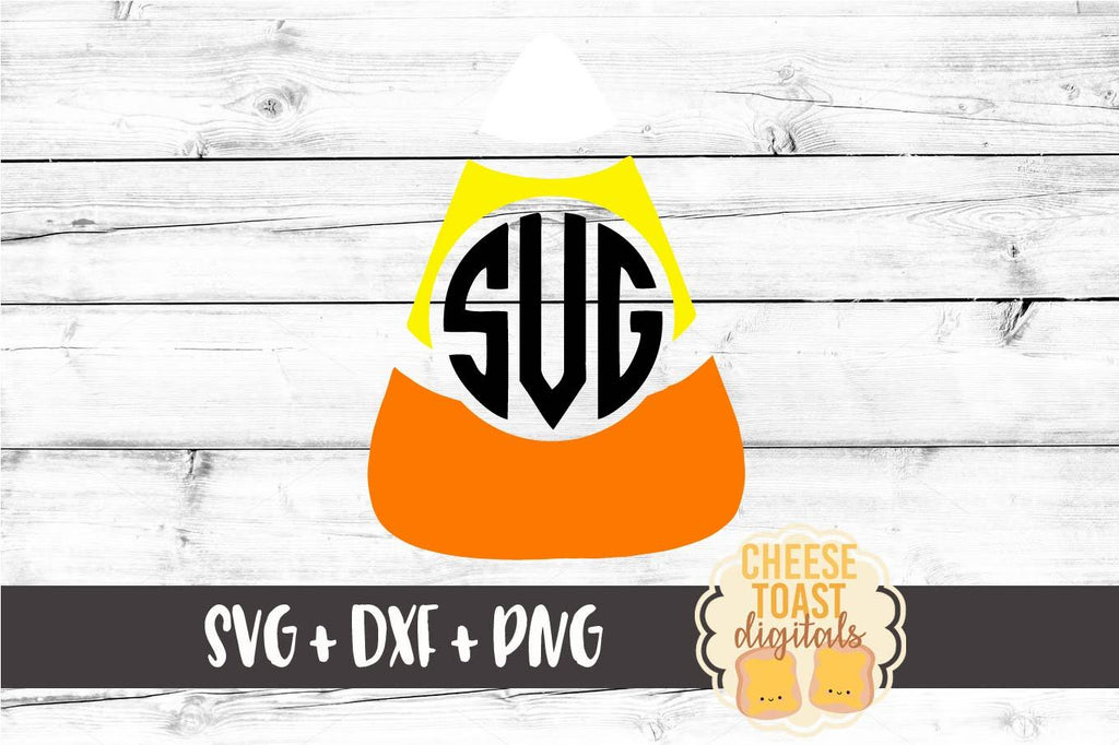 Candy Corn Monogram Frame - Monogram SVG File - So Fontsy