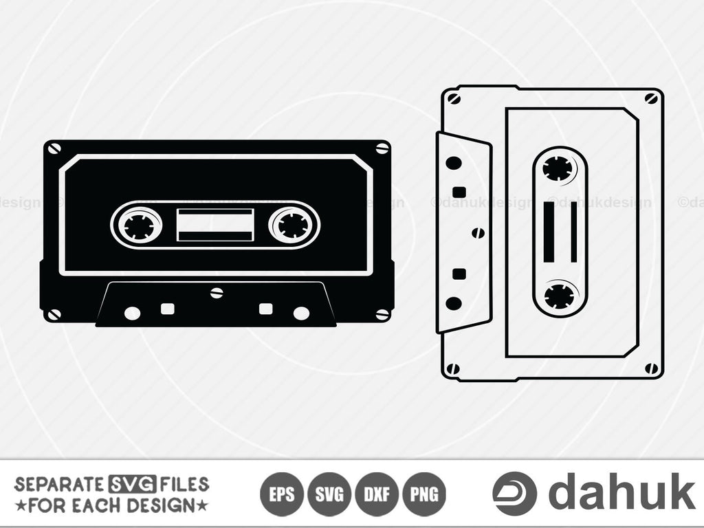 Cassette Tape SVG, Cassette Tape Vector, Silhouette, Cricut file, Clipart,  Cuttable Design, Png, Dxf & Eps Designs.