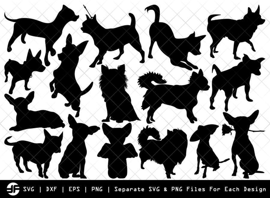 Chihuahua Dog SVG | Animal | Silhouette Bundle | Cut File - So Fontsy