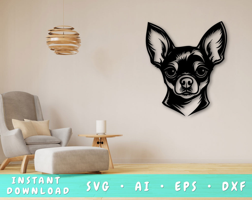 Chihuahua Laser SVG Cut File, Chihuahua Glowforge File 