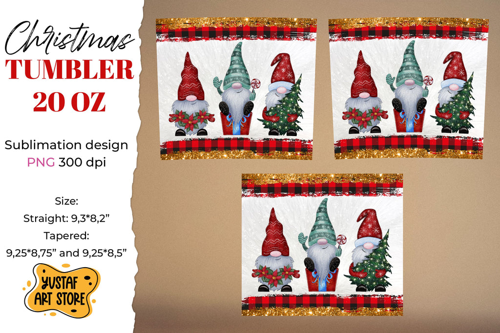 Christmas Gnome - Merry Christmas Holiday Tumbler with Lid, Christmas  Coffee Mug 20 oz Christmas Tree Santa
