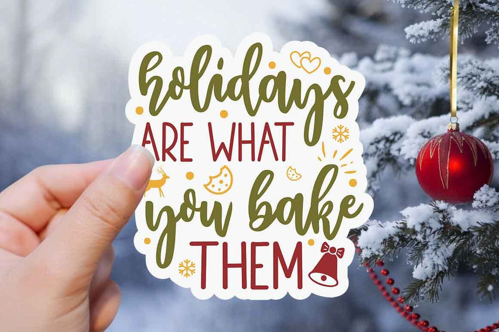 Christmas baking sticker, Printable sticker png, Christmas sticker png ...