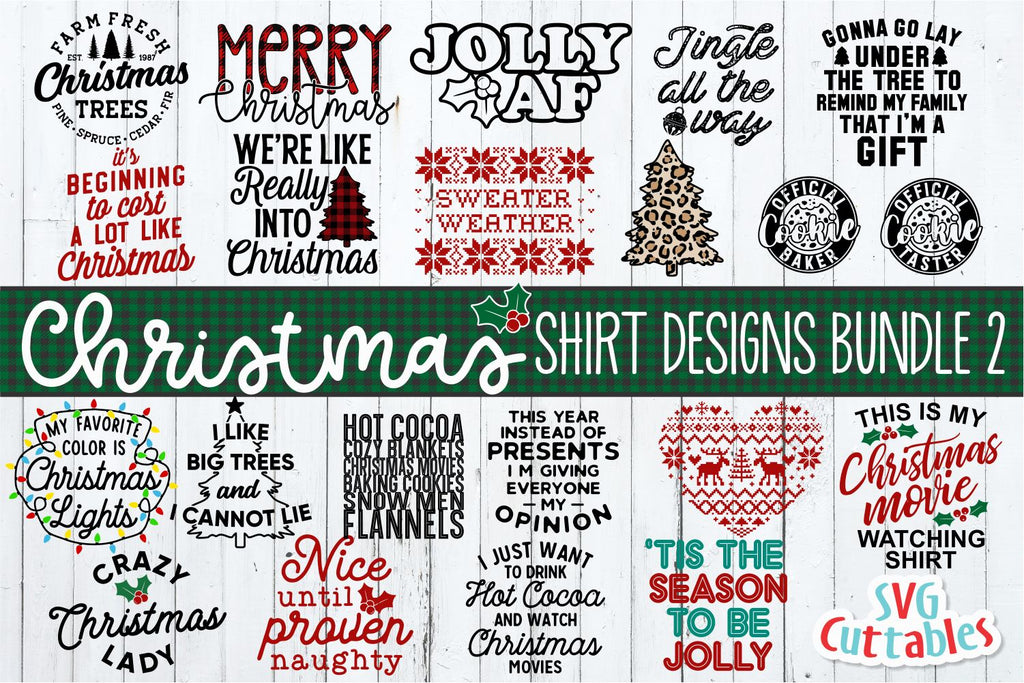 Christmas Bundle 2 svg - Christmas svg - Cut File - Shirt Design Bundle ...