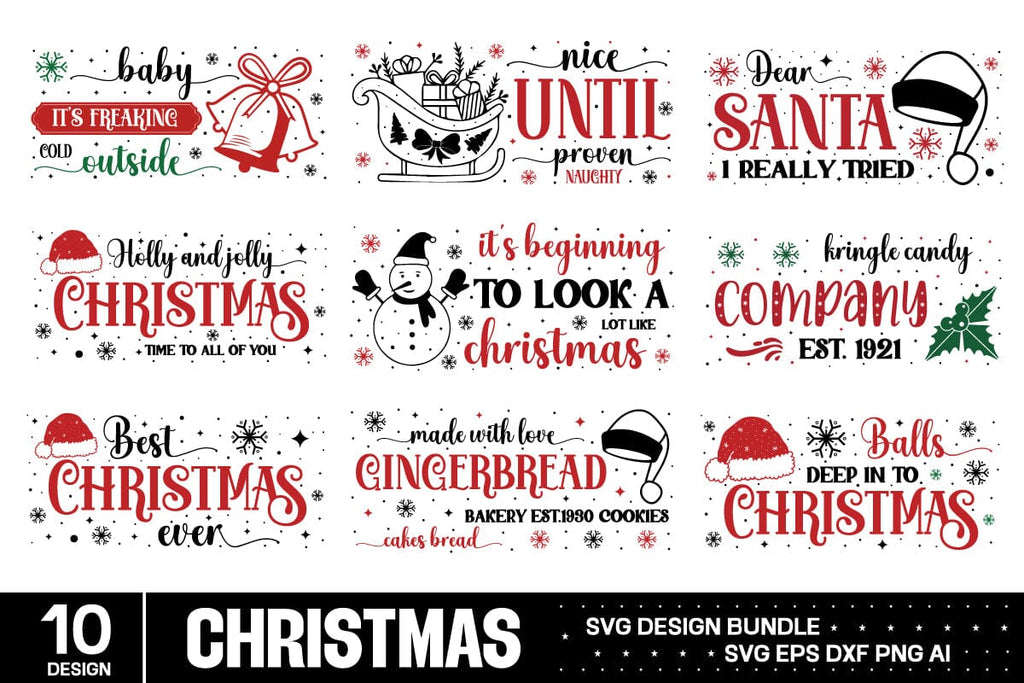 Christmas Farmhouse Svg Bundle - So Fontsy