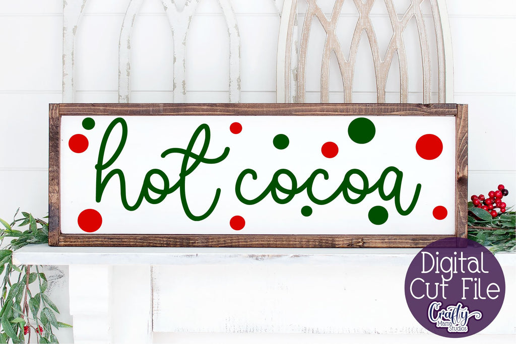 Christmas Farmhouse Svg, Hot Cocoa Cut File - So Fontsy