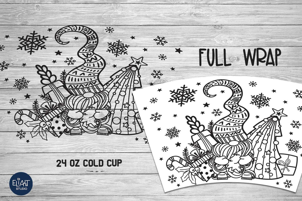 Cold Cup Wrap SVG, Halloween SVG, Full Wrap SVG. - So Fontsy