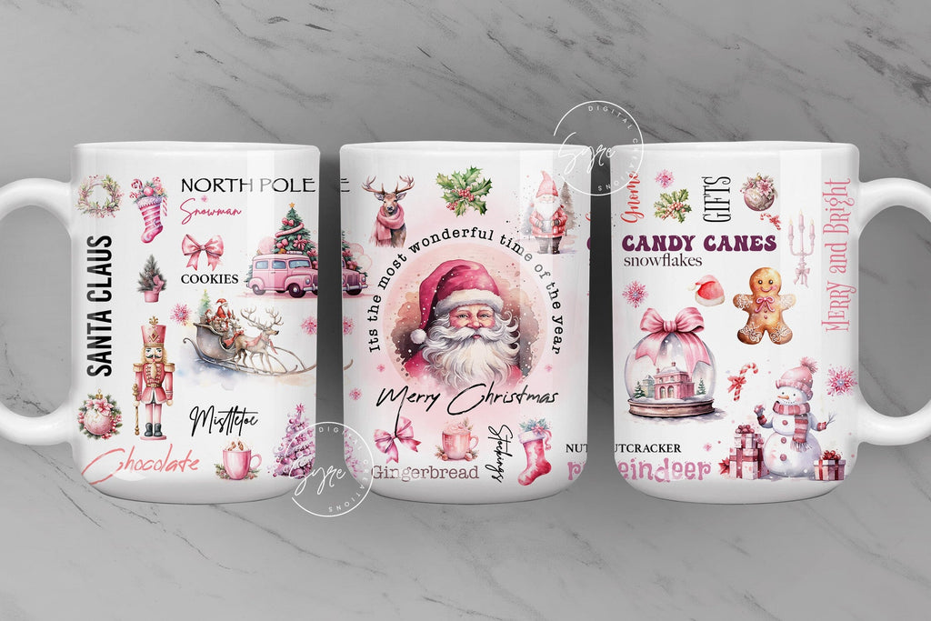 Santa Character Personalized Christmas Mug 15oz White