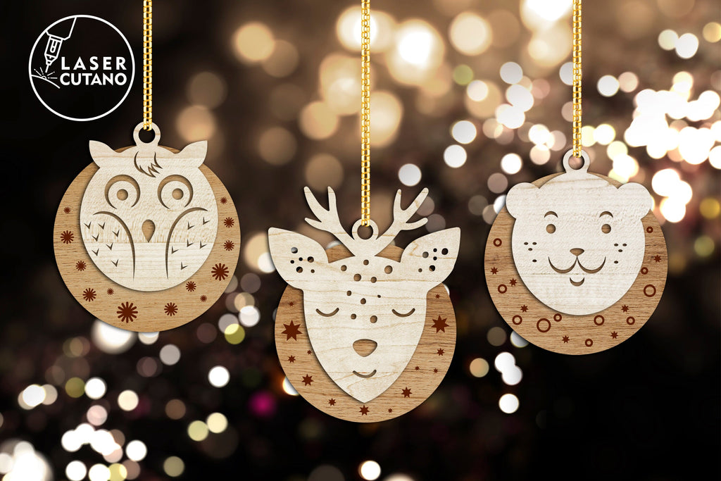 Christmas Ornament Animals Bauble Bundle So Fontsy