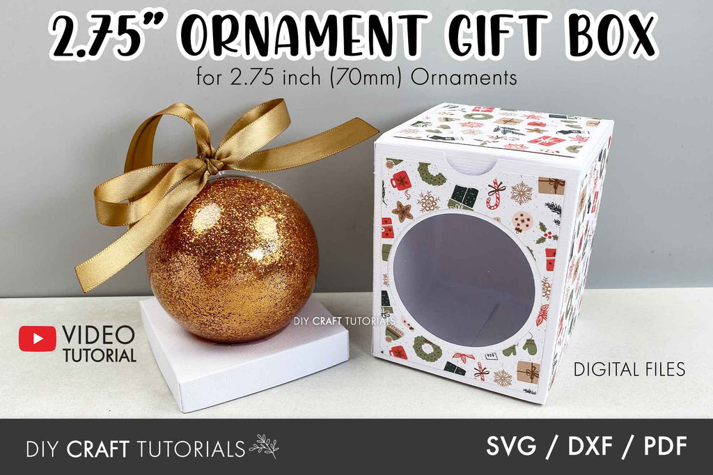 Ornament Box Template for 3 or 80mm Flat Disc Ornaments