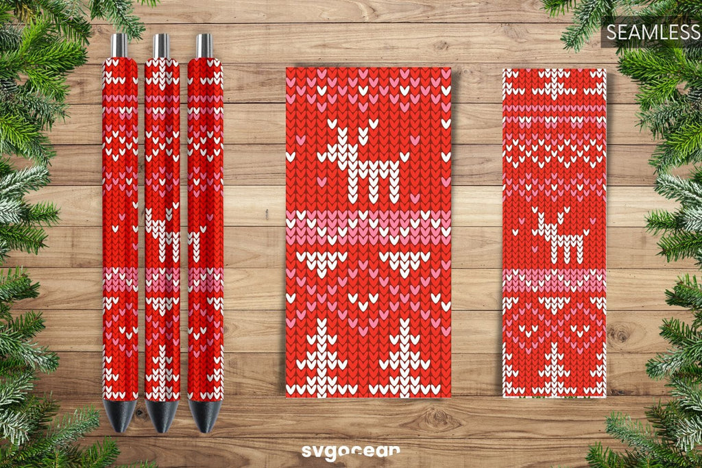 Christmas Pen Wrap Sublimation | PNG | Epoxy - So Fontsy