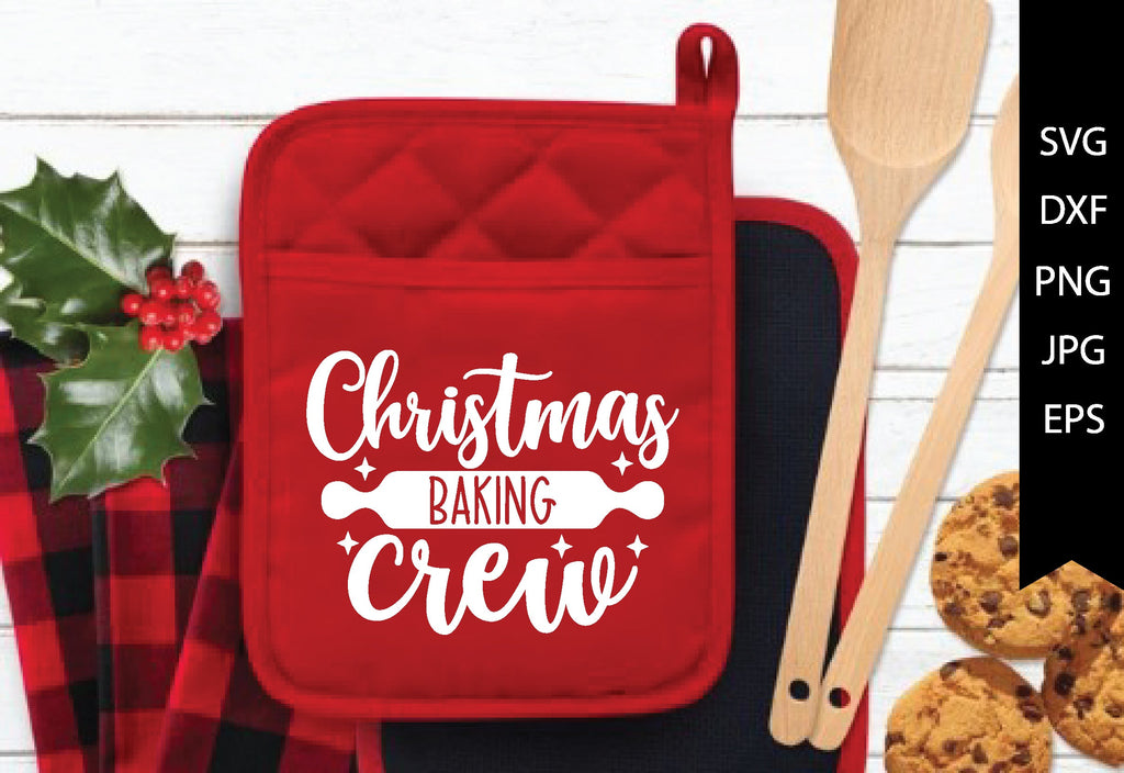 Christmas Baking I Christmas Pot Holders SVG I Oven Mitts - So Fontsy
