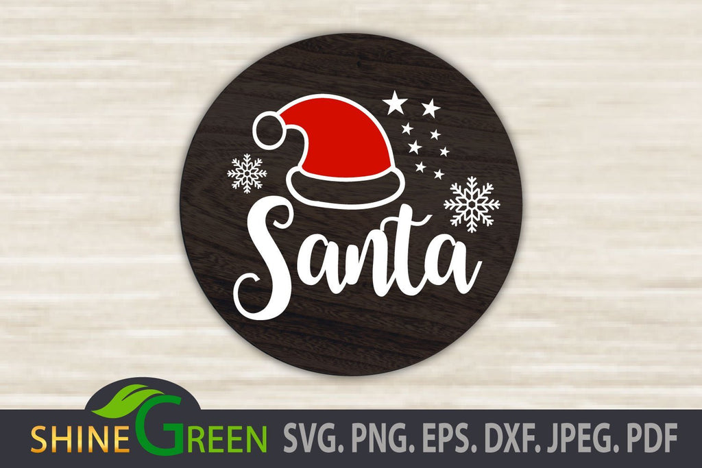 Christmas Santa SVG Cut File DXF EPS PNG - So Fontsy