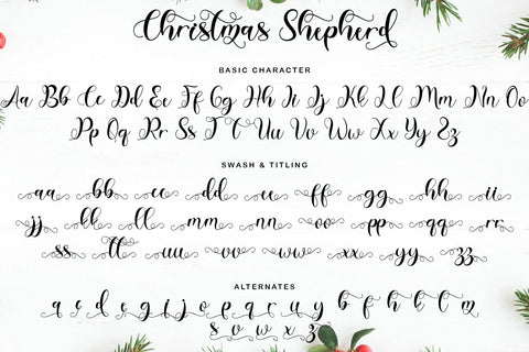 Christmas Shepherd Font Prasetya Letter 