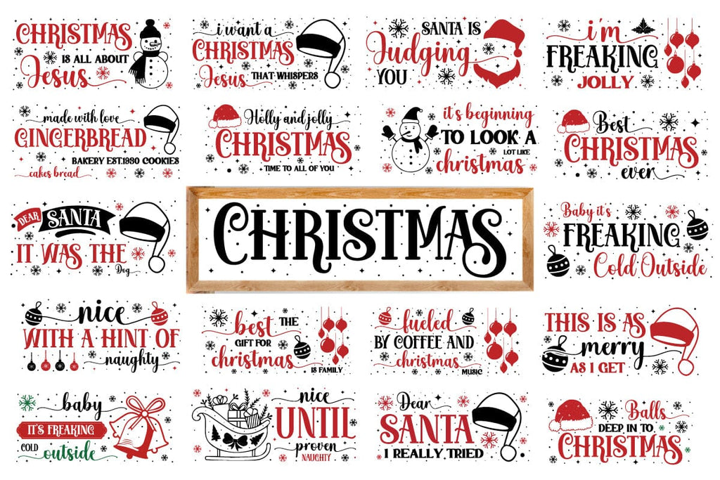 Christmas Sign Svg Bundle, Christmas Farmhouse Svg Bundle - So Fontsy