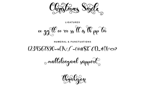 Christmas Smile Font Prasetya Letter 