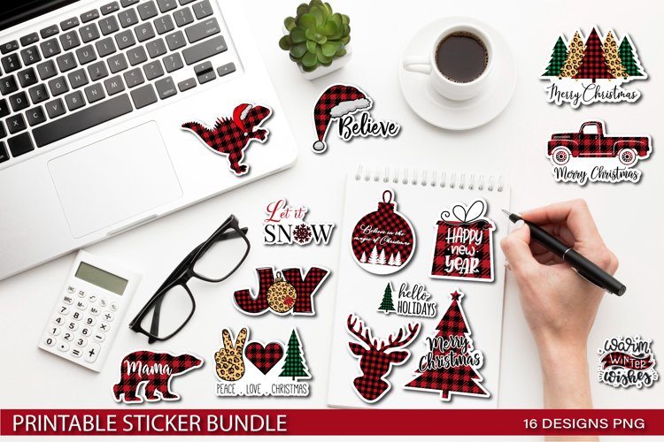 Christmas Stickers Bundle PNG - So Fontsy