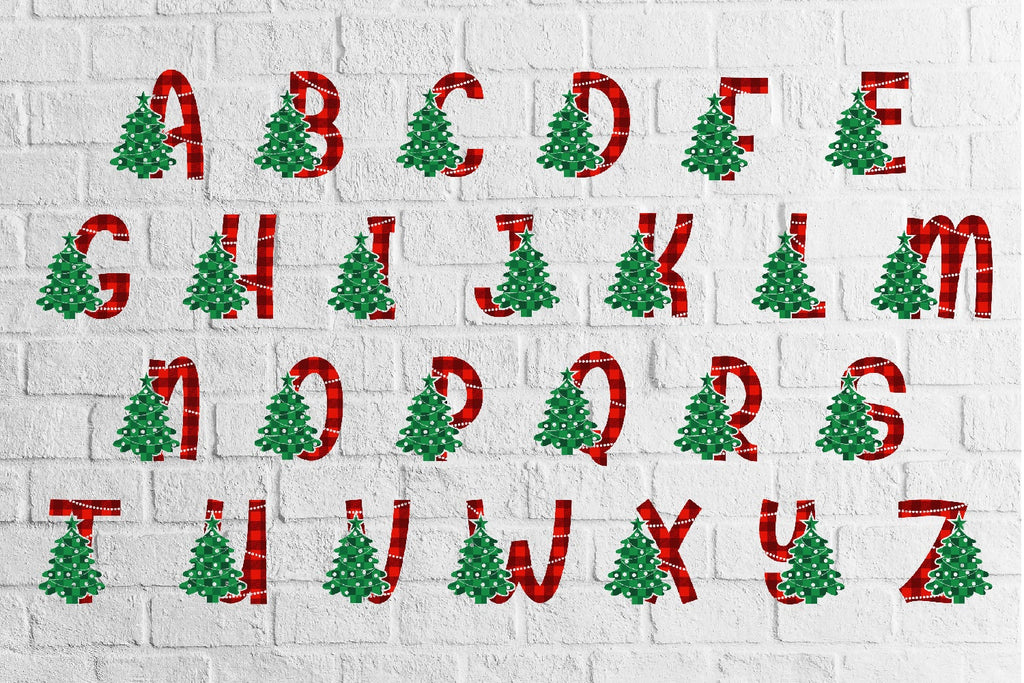 Christmas Tree Font (Alphabet Letters, Stencils, Patterns) – DIY Projects,  Patterns, Monograms, Designs, Templates