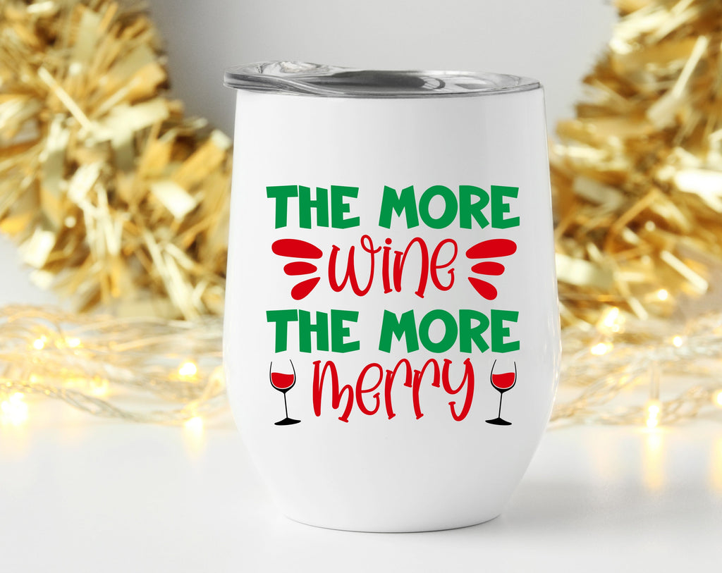 Mommy's Jingle Juice Funny Christmas Insulated Wine Glass 