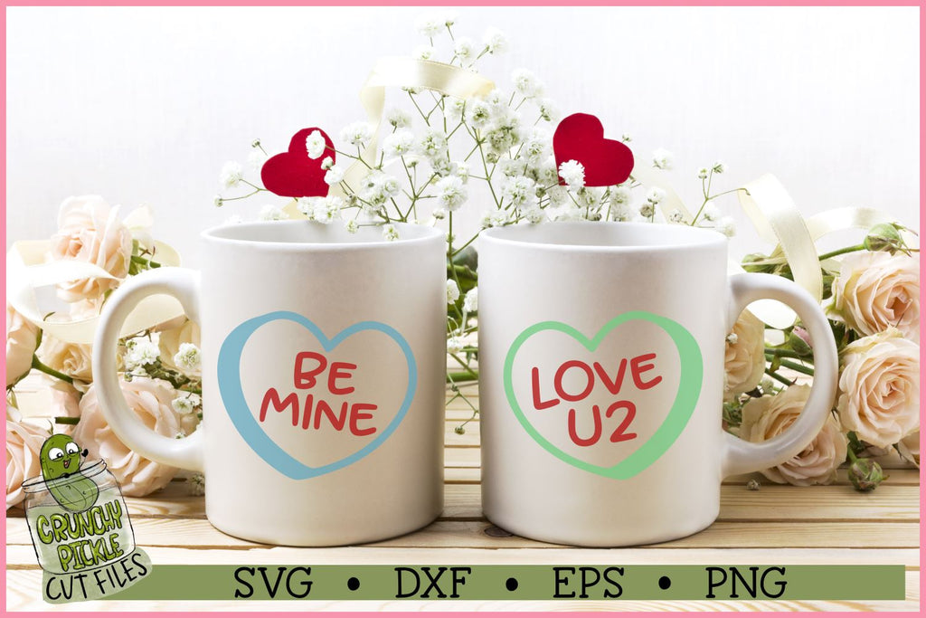 Classic Conversation Hearts Valentine SVG Files - So Fontsy