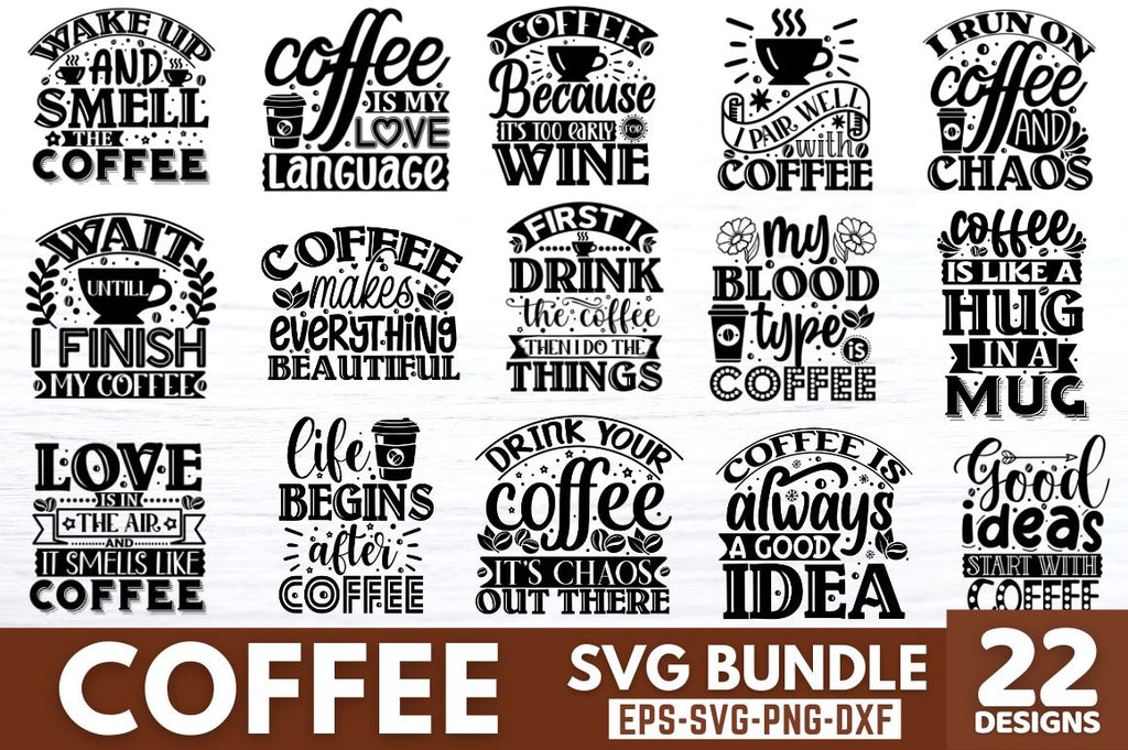 Coffee Svg Bundle, - So Fontsy