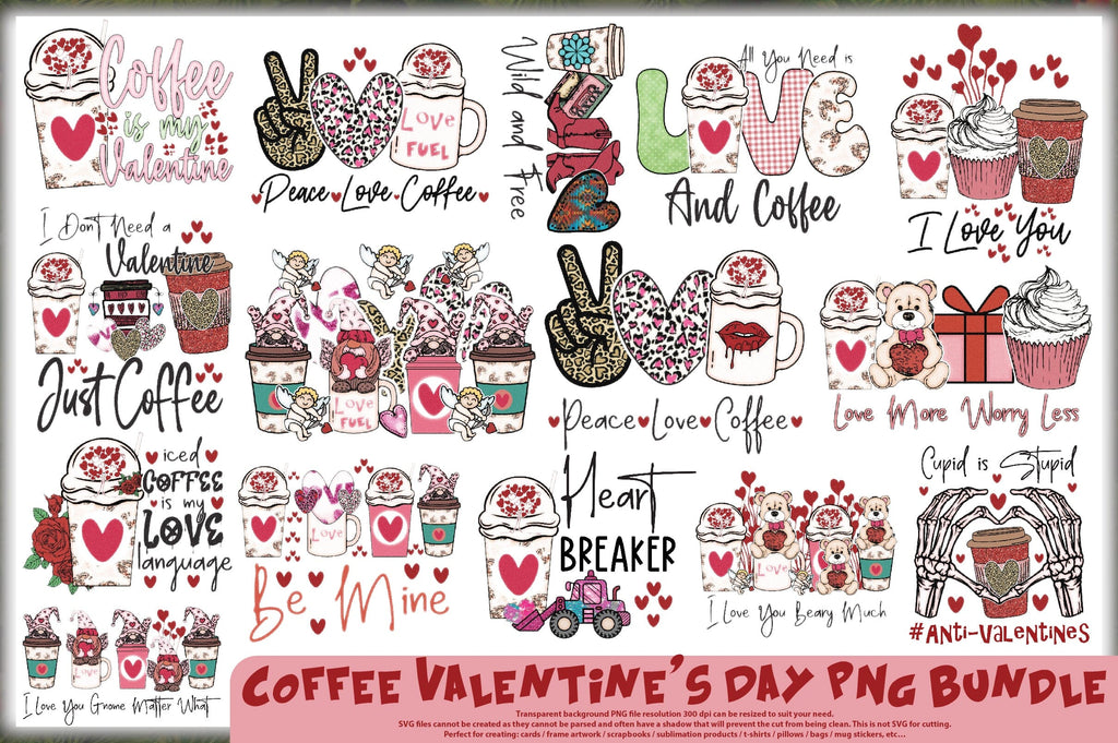Valentine's Day Doodle Clip Art - Valentine Bullet Journal - Valentines PNG