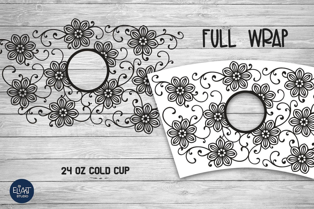 16oz Cup Wrapper Template, Coffee Cup Template, SVG, DXF Pdf - Inspire  Uplift