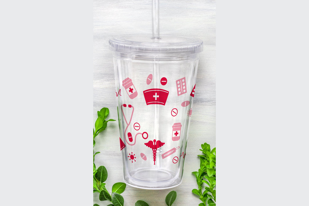 Nurse Life Venti Cup Full Wrap. 24 Oz Cold Cup Wrap SVG - So Fontsy