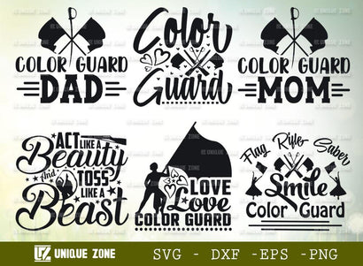 Color Guard Quotes Bundle | Color Guard Mom Svg | Color Guard Svg | Color Guard Dad Svg SVG Unique Zone 