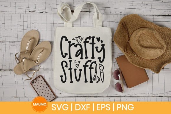 Crafty stuff  Tote bag svg quote - So Fontsy