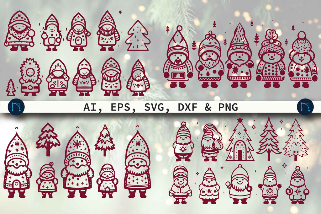 Cricut Christmas Gnome SVG Bundle - So Fontsy