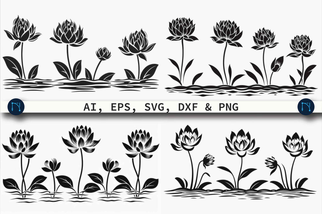 cricut lily flower Cricut Floral Water Lily SVG Bundle
