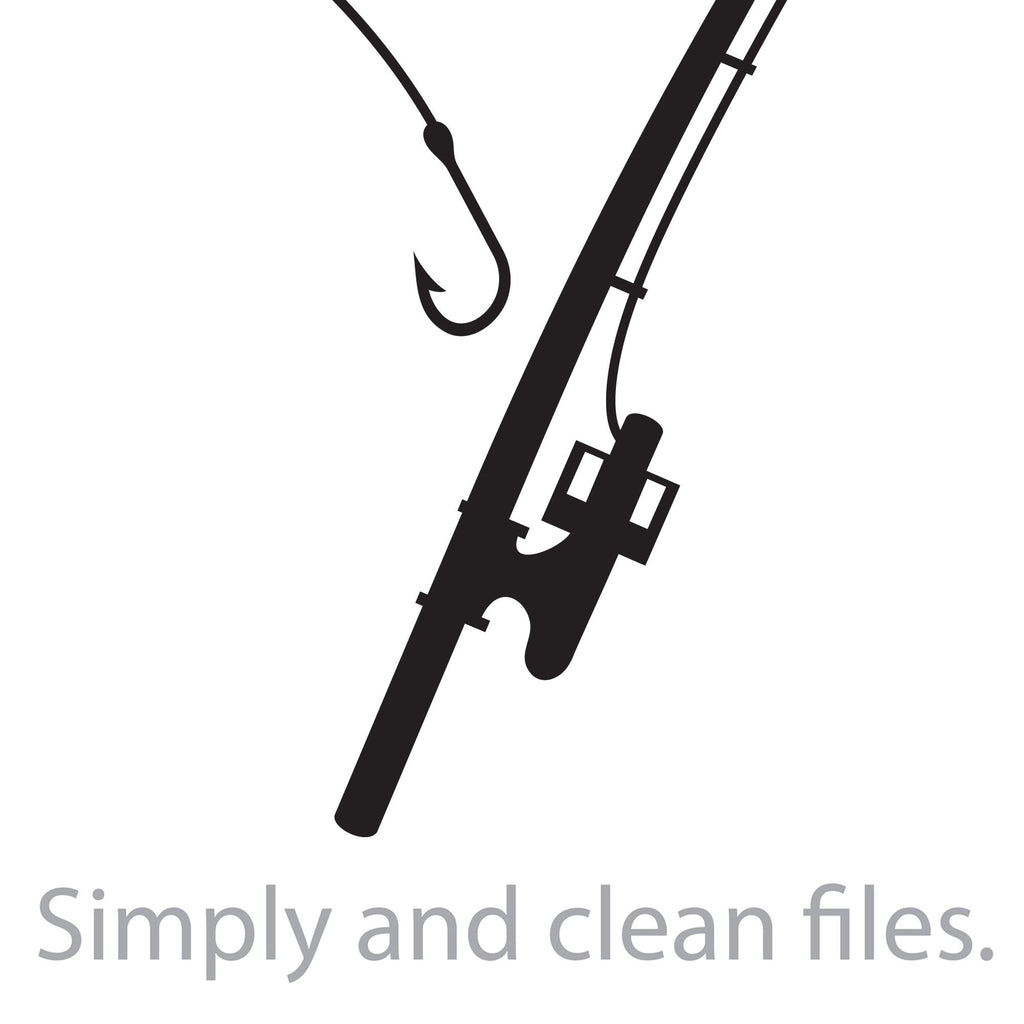 Crossed Fishing Rods. Cut files for Cricut. Clip Art silhouettes (eps, svg, pdf, png, dxf, jpeg)