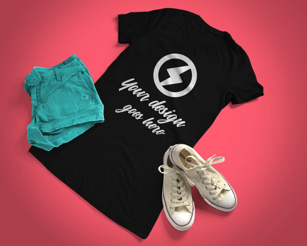Ladies Summer Tee Mock Up - So Fontsy