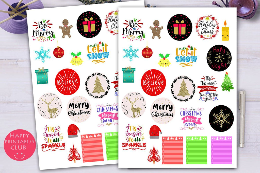 Cute stickers Printable SVG for planners - So Fontsy