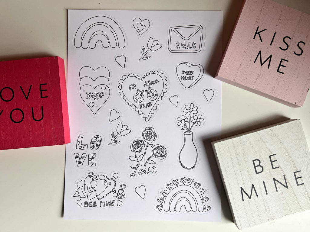 Love Letters Sticker Sheet  Valentine's Day Bullet Journal