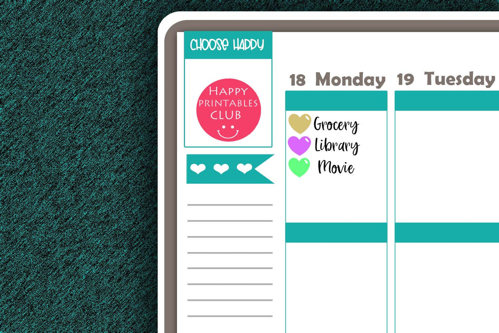 Cute stickers Printable SVG for planners - So Fontsy