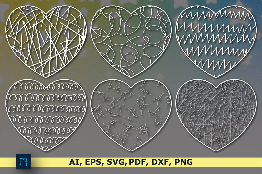 cute valentine heart SVG cut file Bundle - So Fontsy